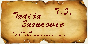 Tadija Susurović vizit kartica